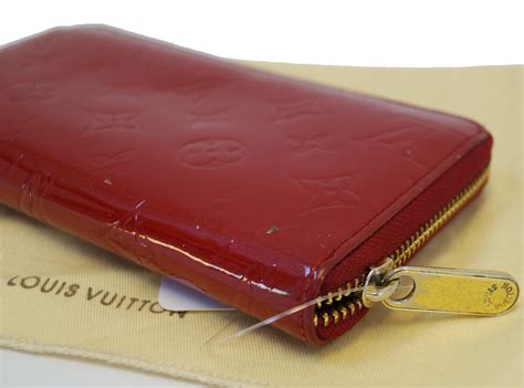 louis vuitton wallet red monogram vernis|Louis Vuitton wallet zipper.